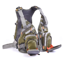 New Adjustable Men Fly Fishing Vest Pack Multifunction Pockets Outdoor Mesh Backpack Fish Accessory bag